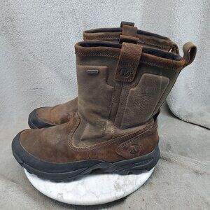 Merrell Shoes Mens Size 9.5 Bergenz Waterproof Brown Leather Boots *Read*